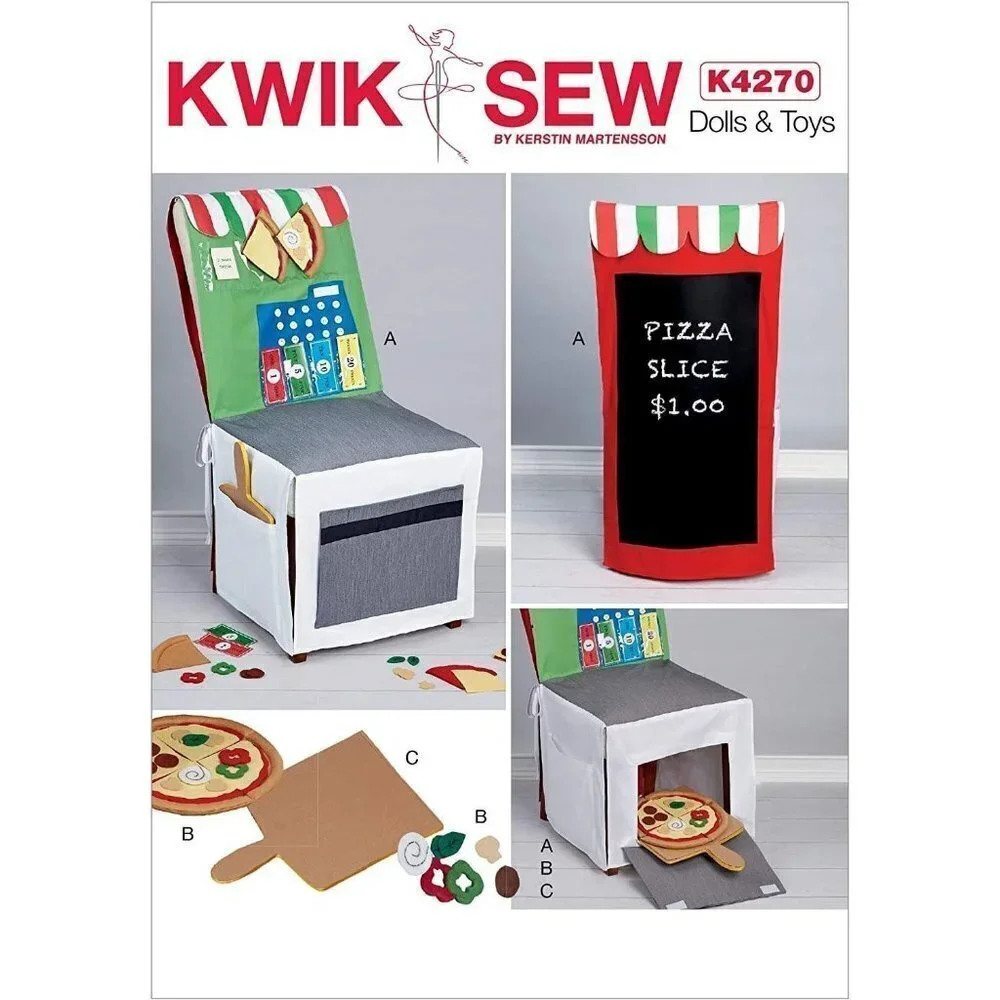Kwik Sew Sewing Pattern 4270 Pizza Shop Chair‎ Cover Accessories
